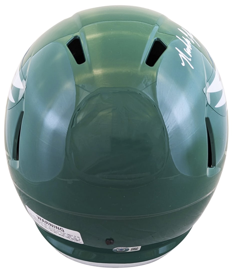 Randall Cunningham Signed Eagles Throwback Helmet with BAS Authentication - 3