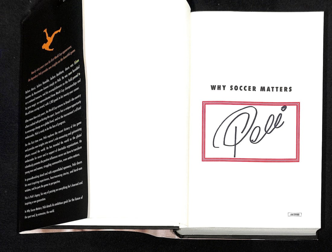 Pele Autographed Why Soccer Matters Hardcover Book JSA Authenticated: Pele Autographed Why Soccer Matters Hardcover Book JSA Authenticated Discover the significance of soccer through the eyes of a legend with this autographed hardcover book titled "Why Soccer Matters" b