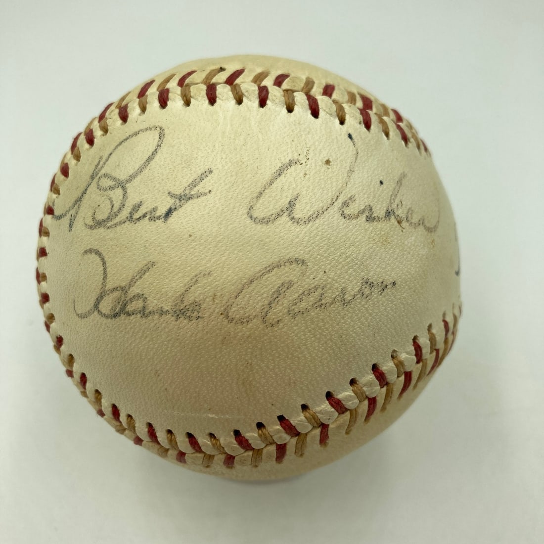 Hank Aaron Autographed Atlanta Braves Ball PSA Authenticated 1970s (1 of 3)