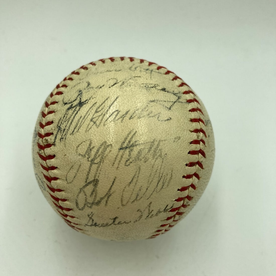 Rare 1936 Cleveland Indians Team Signed Baseball with Bob Feller Rookie JSA COA (1 of 9)