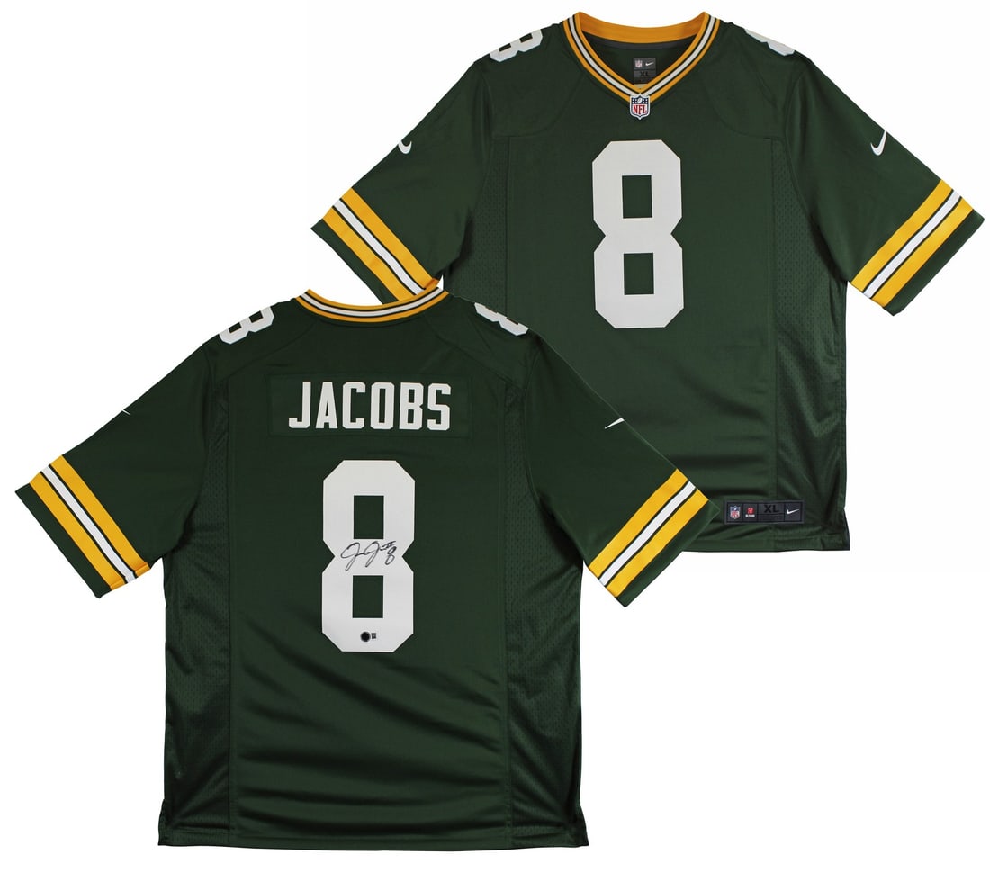 Josh Jacobs Signed Green Bay Packers Nike Jersey BAS Authenticated (1 of 6)
