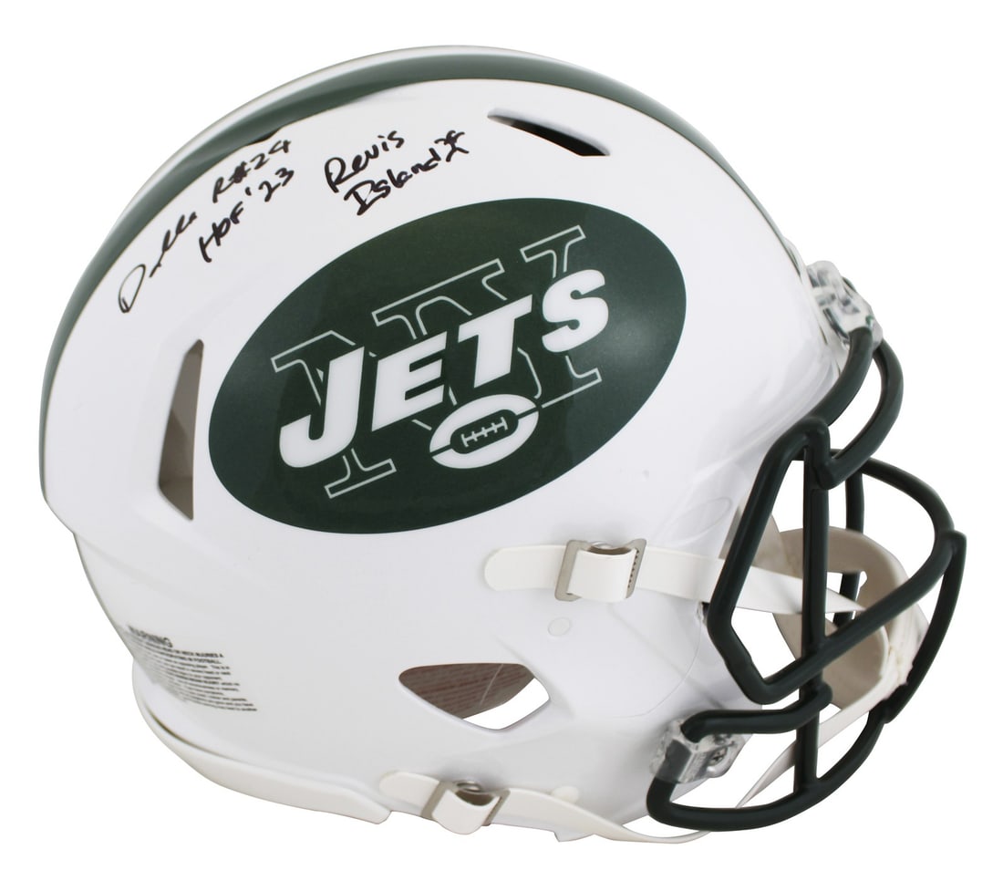 Darrelle Revis Signed 1998-18 Jets Proline Helmet with Inscription BAS Authenticated (1 of 3)