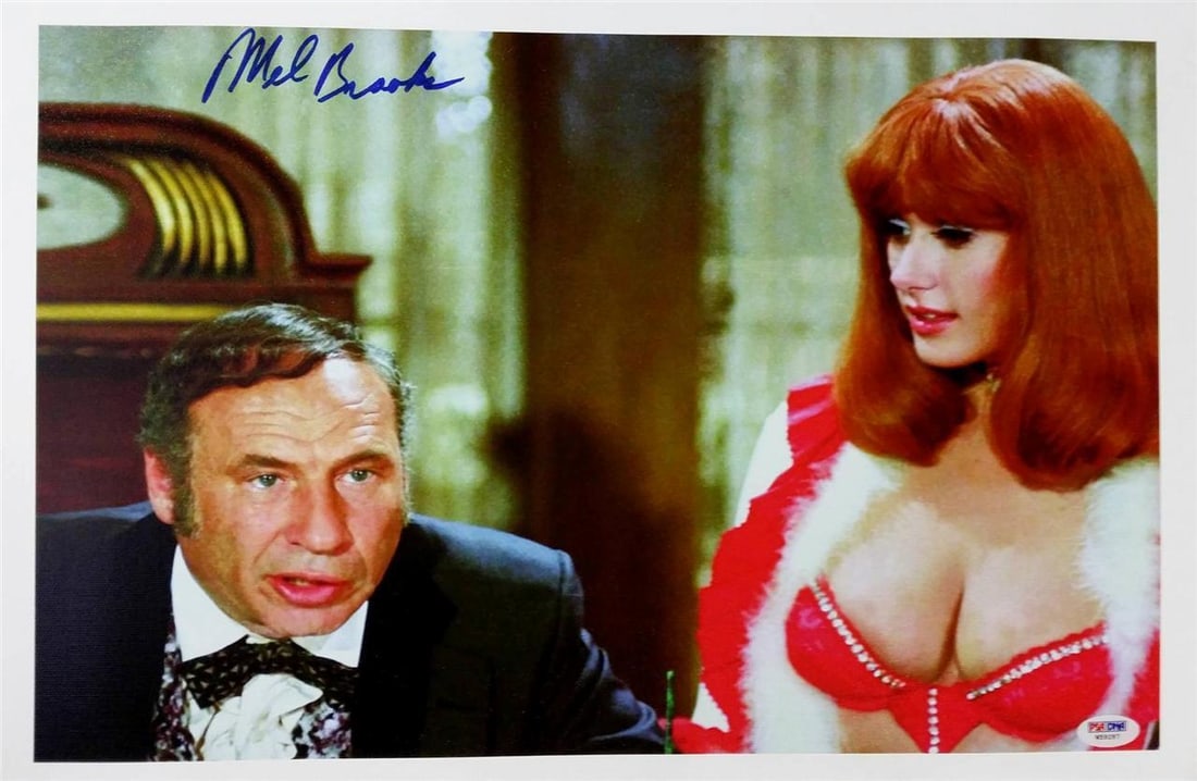 Blazing Saddles 11x17 Canvas Photo Signed by Mel Brooks PSA/DNA Authenticated: Blazing Saddles 11x17 Canvas Photo Signed by Mel Brooks PSA/DNA Authenticated This original 11x17 canvas photo print from Blazing Saddles is signed by Mel Brooks. Authenticated by PSA/DNA, it is a col