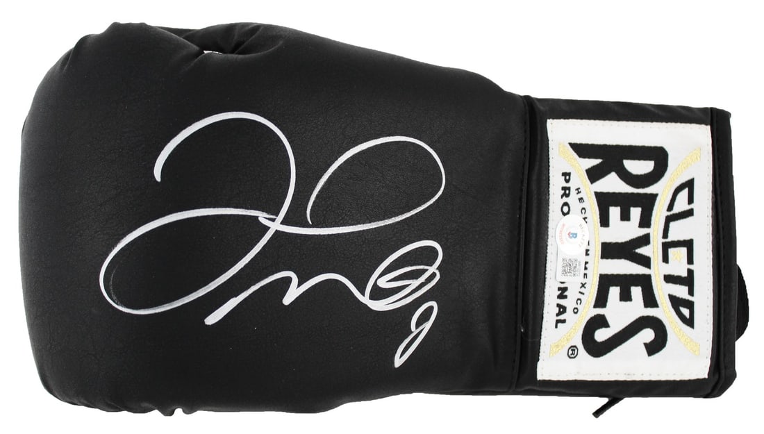 Floyd Mayweather Signed Cleto Reyes Boxing Glove BAS Witnessed Authentic: Floyd Mayweather Signed Cleto Reyes Boxing Glove BAS Witnessed Authentic This authentic black left-hand Cleto Reyes boxing glove is personally signed by boxing champion Floyd Mayweather. The glove com