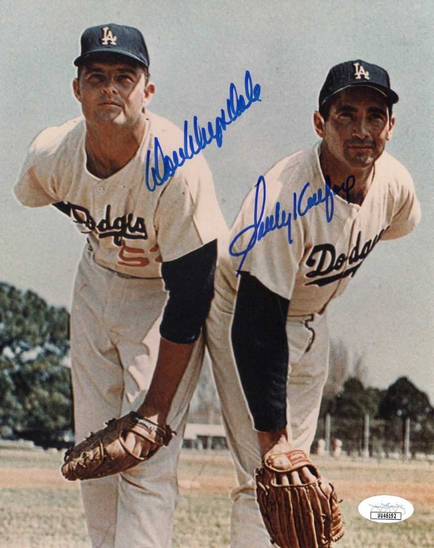 Sandy Koufax Don Drysdale Dual Signed 8x10 Photo JSA Dodgers: Sandy Koufax Don Drysdale Dual Signed 8x10 Photo JSA Dodgers This stunning 8X10 photo features the iconic signatures of baseball legends Sandy Koufax and Don Drysdale, both of whom played for the Los