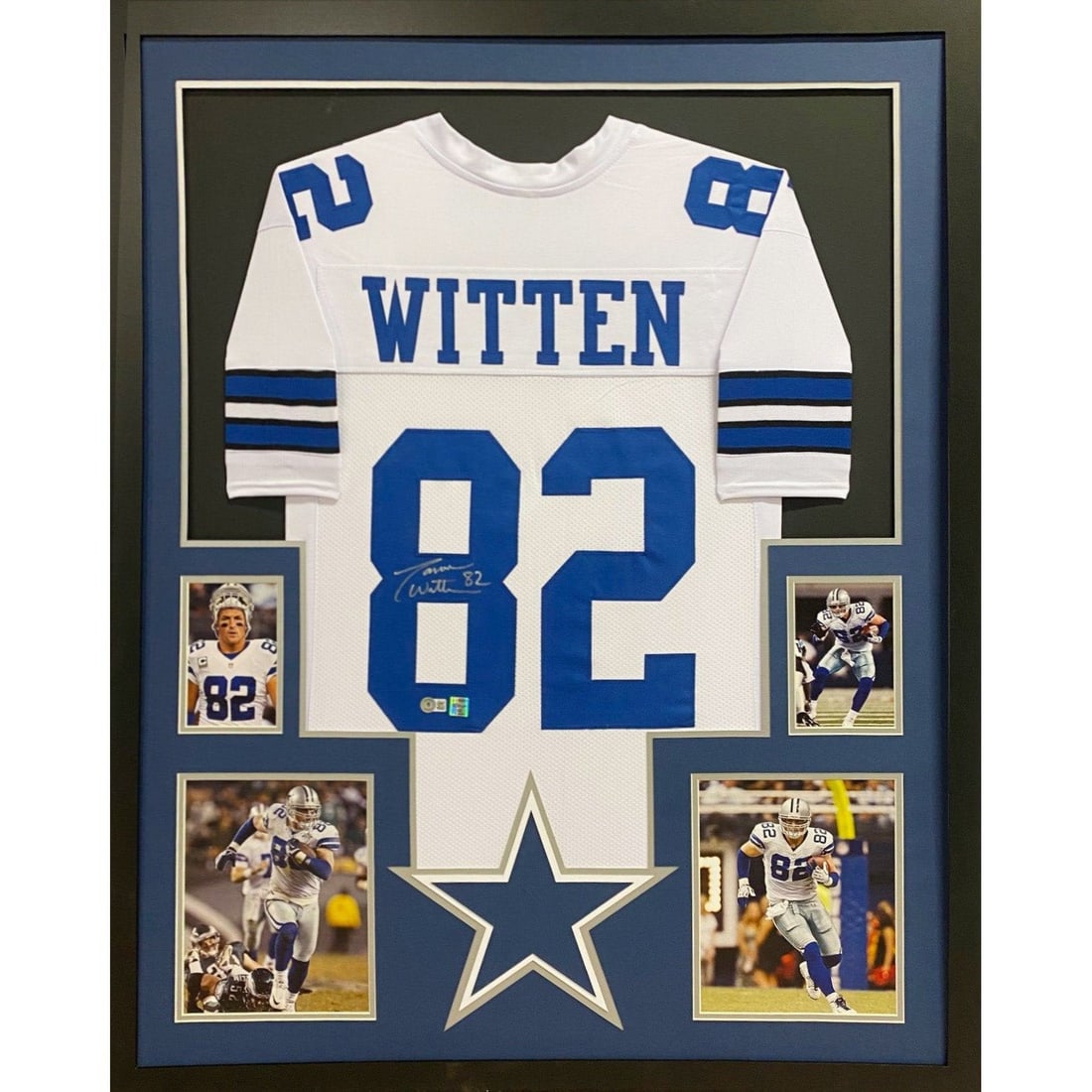Jason Witten Autographed Framed Jersey Beckett Authenticated Dallas Cowboys: Jason Witten Autographed Framed Jersey Beckett Authenticated Dallas Cowboys This is an autographed framed jersey of Jason Witten, a celebrated player for the Dallas Cowboys. The jersey is authenticate
