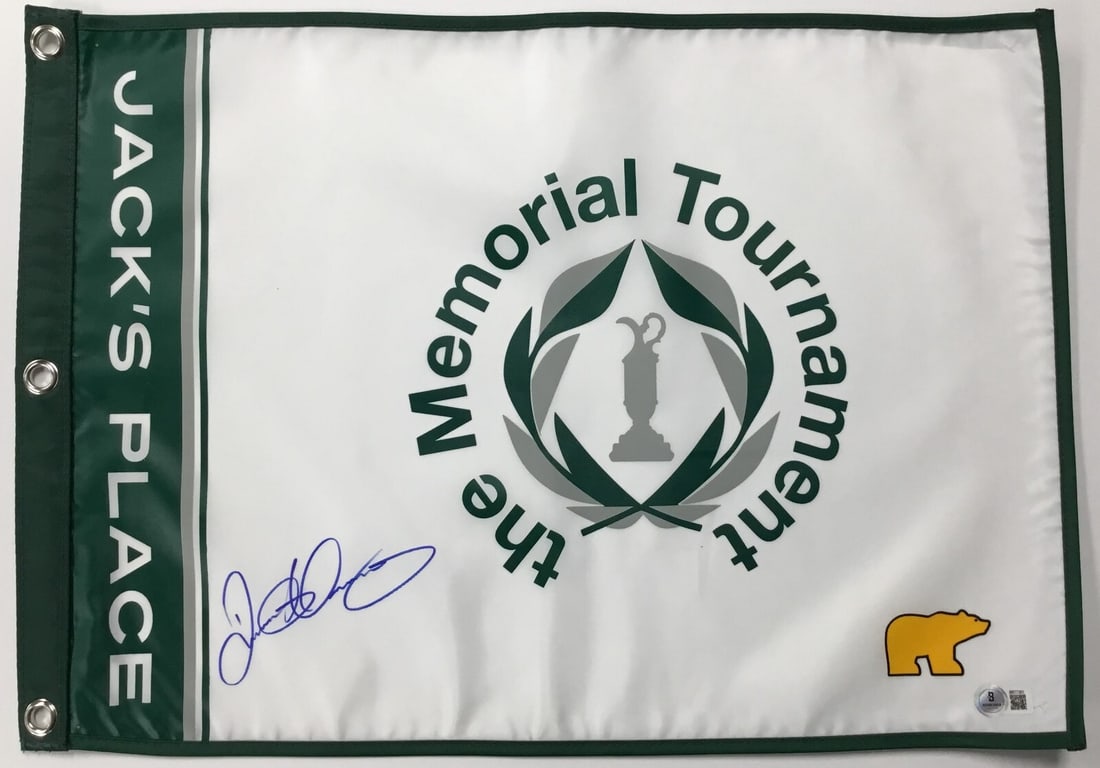Rory McIlroy Signed Jack's Place Memorial Tournament Flag Beckett Authenticated: Rory McIlroy Signed Jack's Place Memorial Tournament Flag Beckett Authenticated This is an official Jack's Place Memorial Tournament pin flag signed by PGA star Rory McIlroy. The autograph has been au