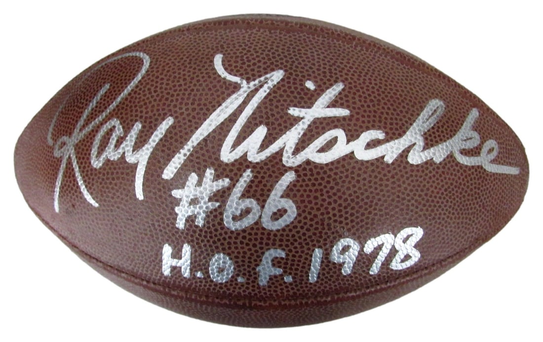 Wilson NFL Duke Football autographed by Ray Nitschke with HOF inscription JSA certified (1 of 3)