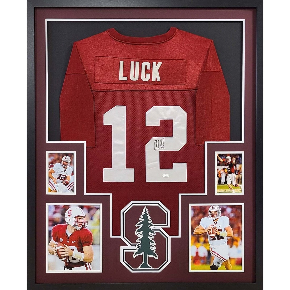 Andrew Luck Signed Framed Jersey JSA Authenticated 42x34 inches: Andrew Luck Signed Framed Jersey JSA Authenticated 42x34 inches Showcase your fandom with this autographed Andrew Luck framed jersey, a remarkable piece celebrating the former Stanford star and Indian