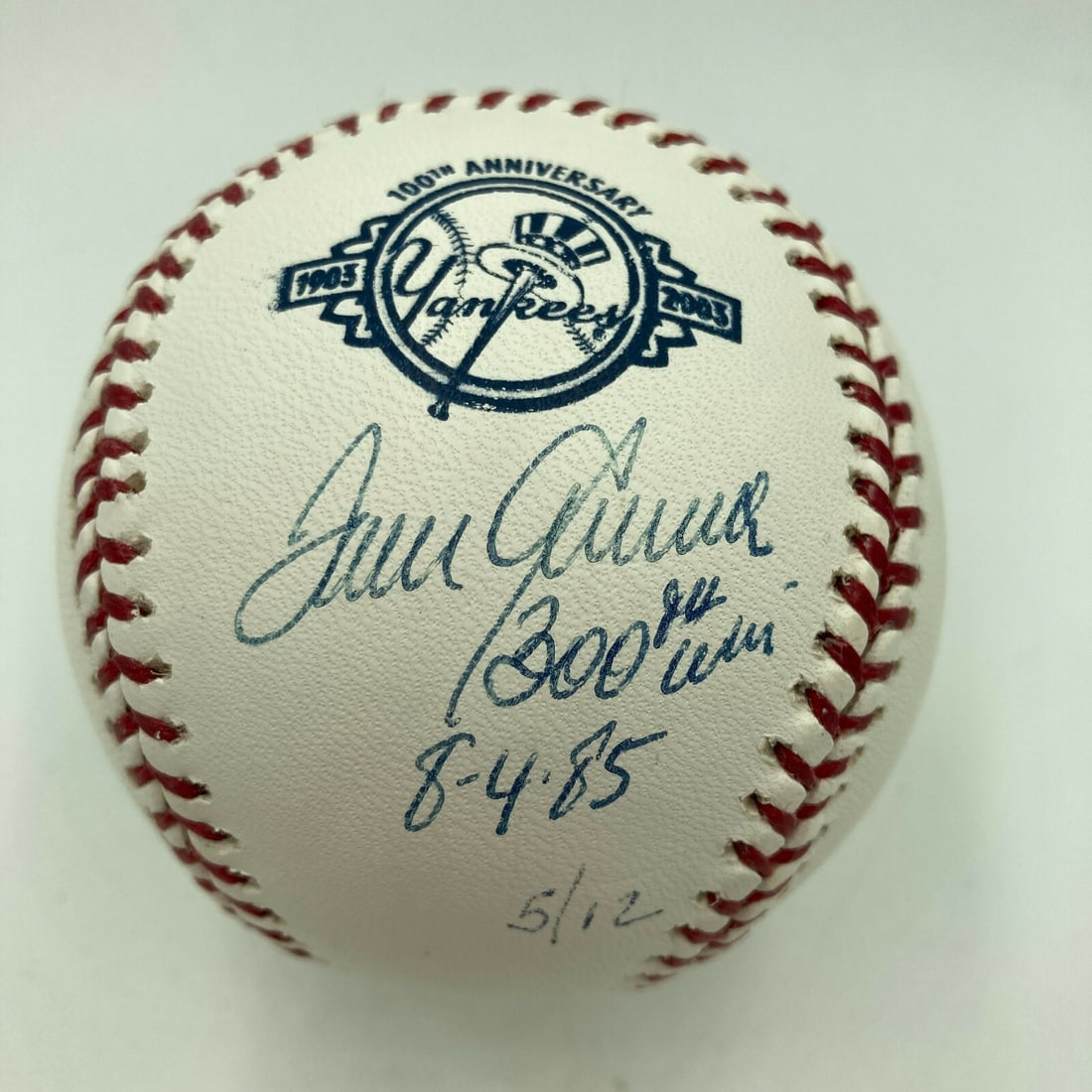 Tom Seaver 300th Win Inscribed Baseball #5/12 PSA DNA COA: Tom Seaver 300th Win Inscribed Baseball #5/12 PSA DNA COA Celebrate baseball history with this original signed inscribed baseball commemorating Tom Seaver's 300th win, achieved on August 4, 1985, at Y