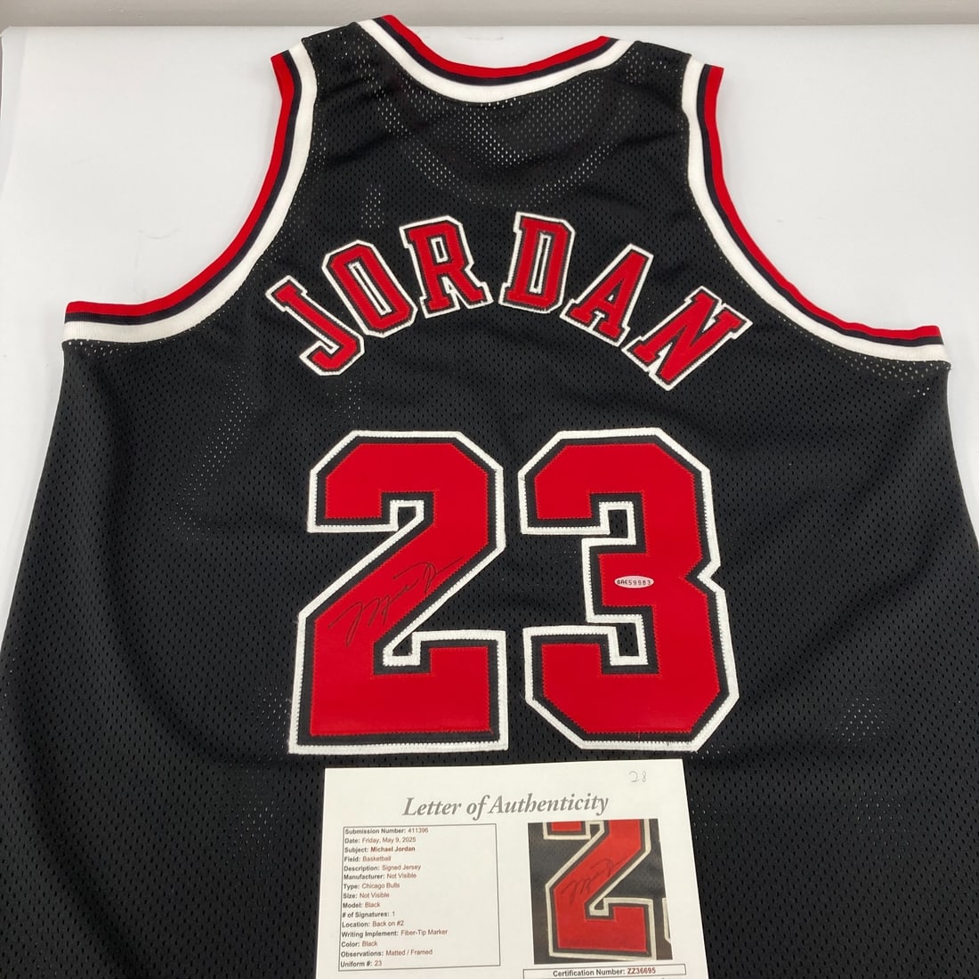 Michael Jordan Signed Chicago Bulls Pro Cut Jersey JSA COA UDA (1 of 13)