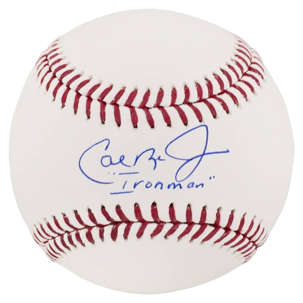 Cal Ripken Jr Signed Rawlings MLB Baseball with Ironman Inscription FANATICS COA (1 of 1)