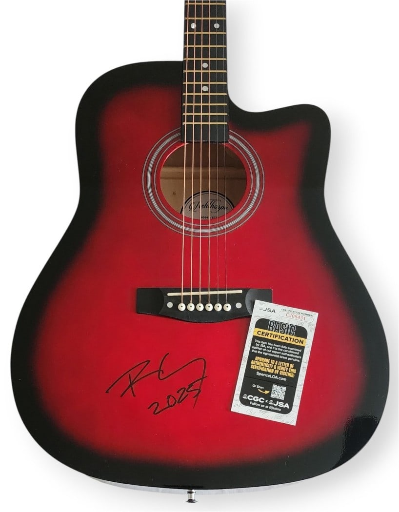 Acoustic Guitar Autographed by Robert Cray with JSA Authentication: Acoustic Guitar Autographed by Robert Cray with JSA Authentication This is a pre-owned acoustic guitar autographed by Robert Cray. The guitar comes with authentication from James Spence Authentication
