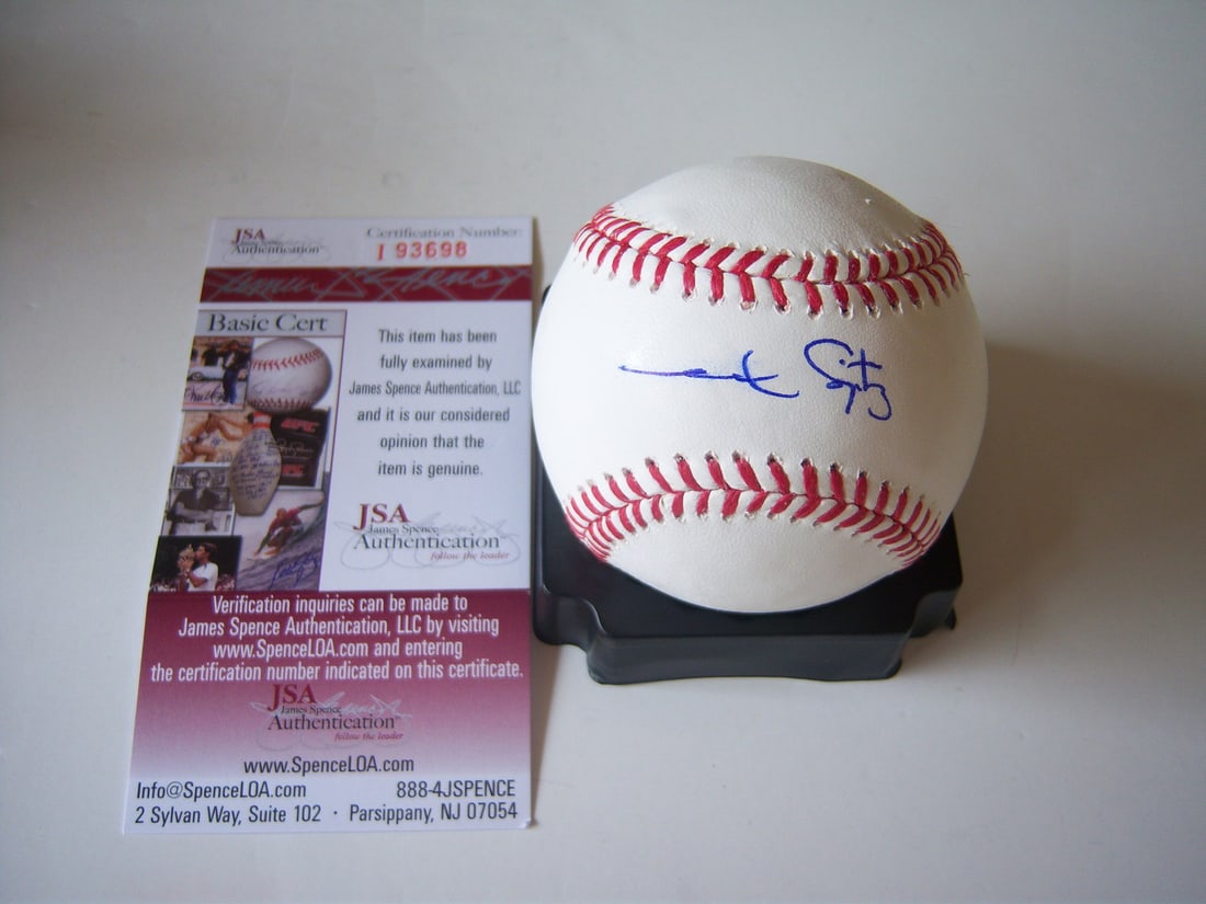 Signed Baseball by Olympian Mark Spitz with JSA COA Authentication: Signed Baseball by Olympian Mark Spitz with JSA COA Authentication This baseball is personally signed by Mark Spitz, the Hall of Fame Olympian and winner of seven gold medals between 1968 and 1972. Th