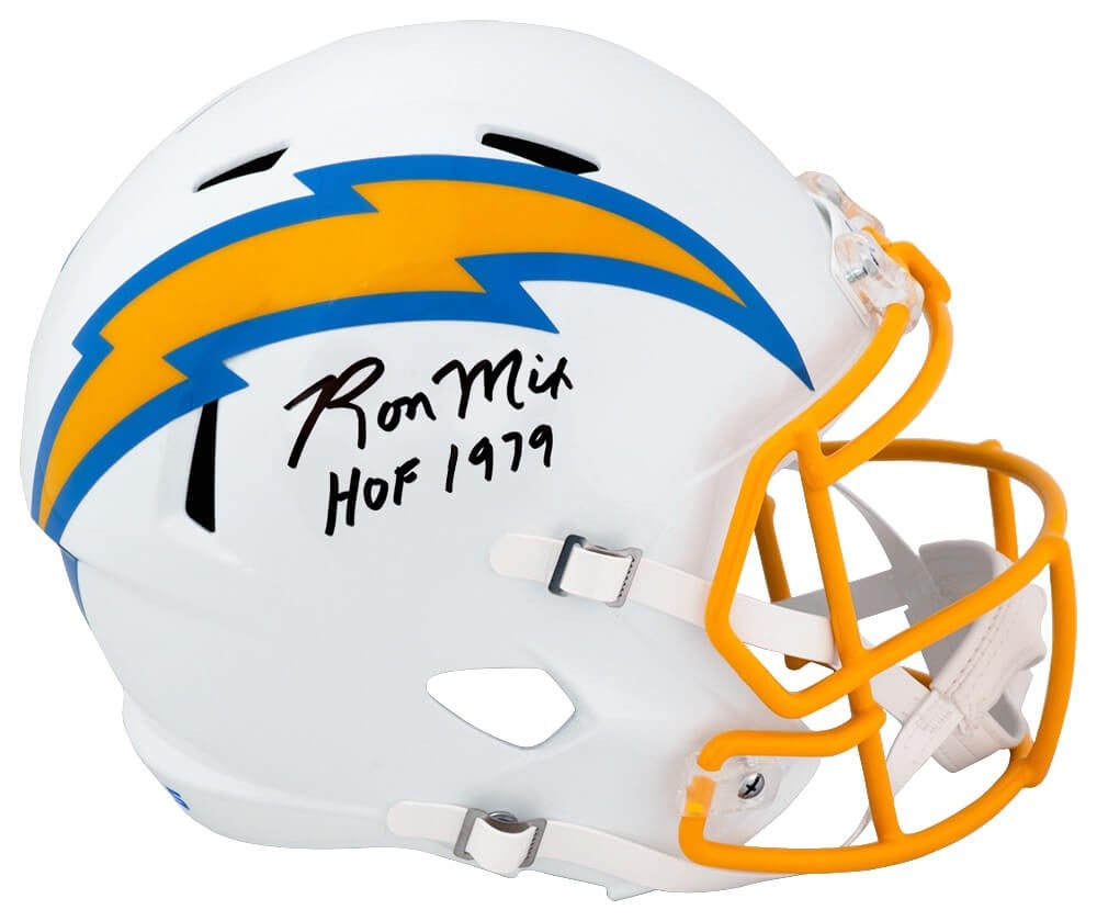 Ron Mix Signed Chargers Helmet with HOF 1979 Inscription (1 of 1)