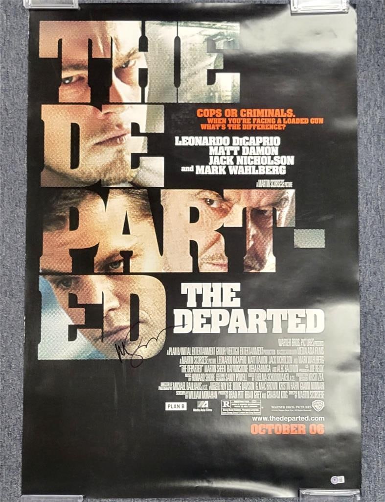 Martin Scorsese Signed The Departed Original 27x40 Movie Poster BAS Authenticated: Martin Scorsese Signed The Departed Original 27x40 Movie Poster BAS Authenticated This original movie poster for the acclaimed film 'The Departed' features the signature of legendary director Martin S