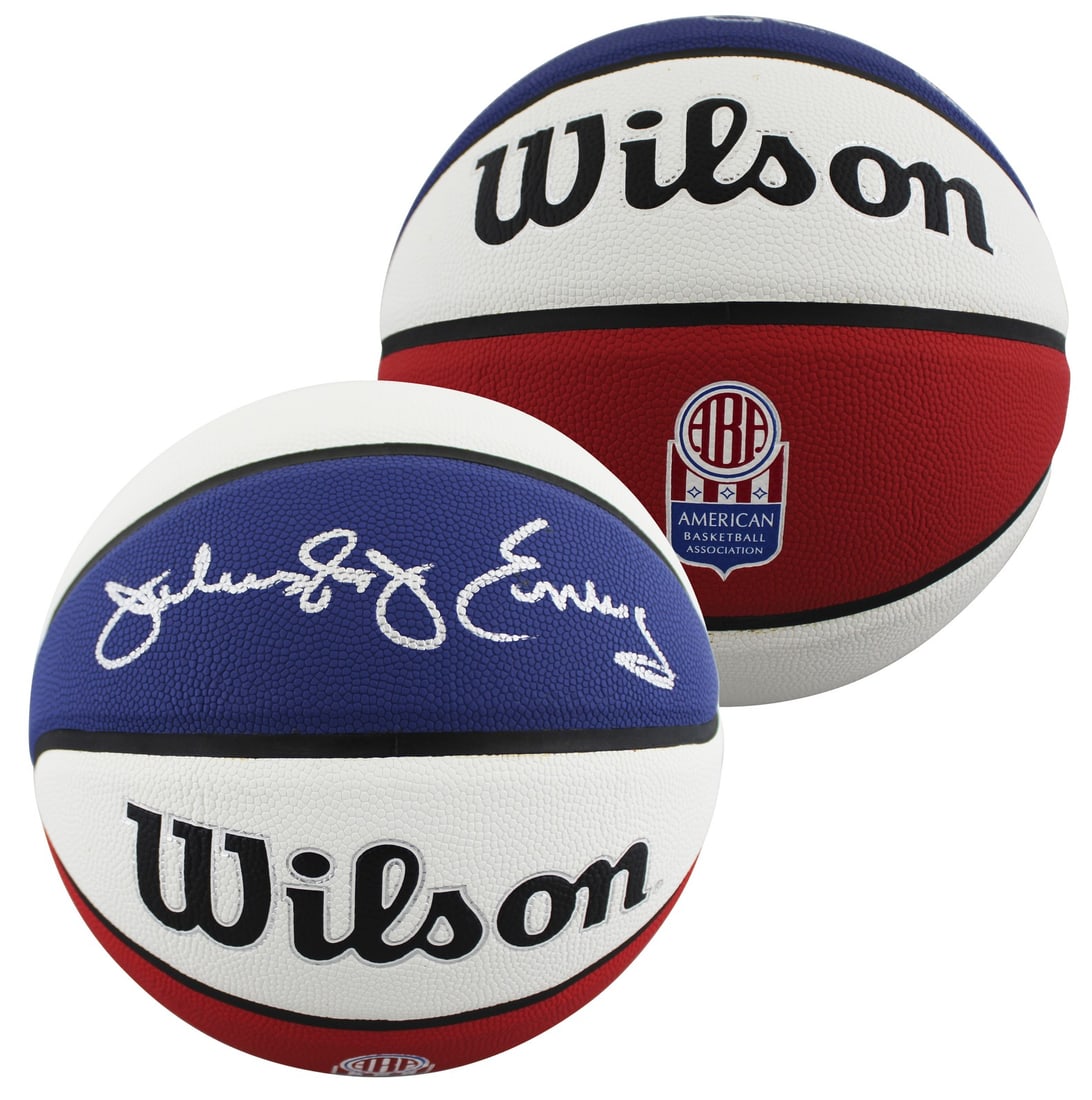 Authentic Julius Dr. J Erving Signed ABA Basketball with BAS Witnessed (1 of 4)