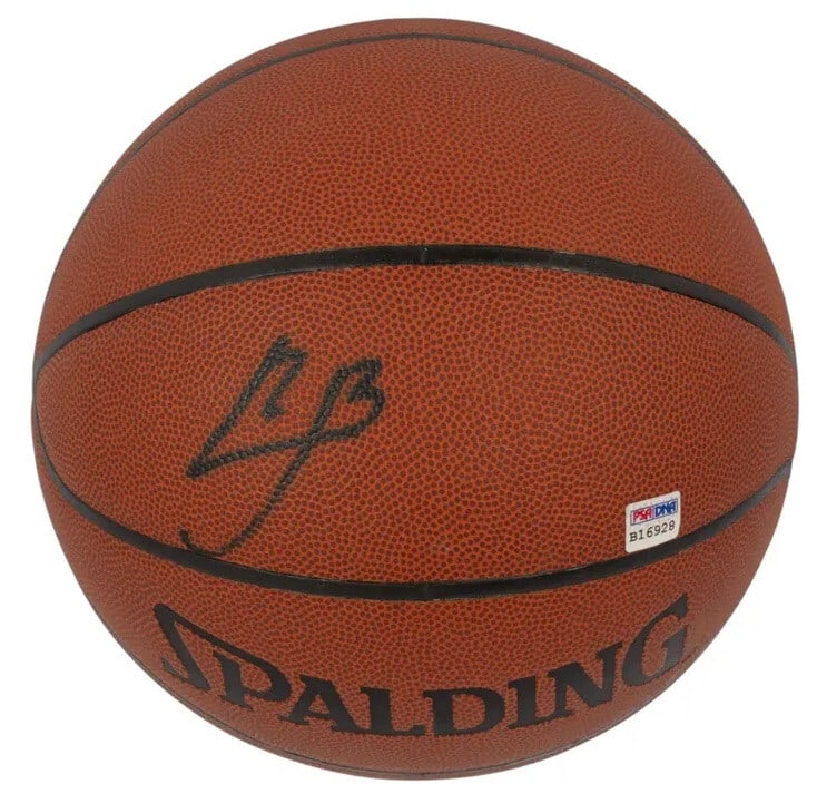 LeBron James Signed High School Basketball PSA DNA Authenticated (1 of 5)