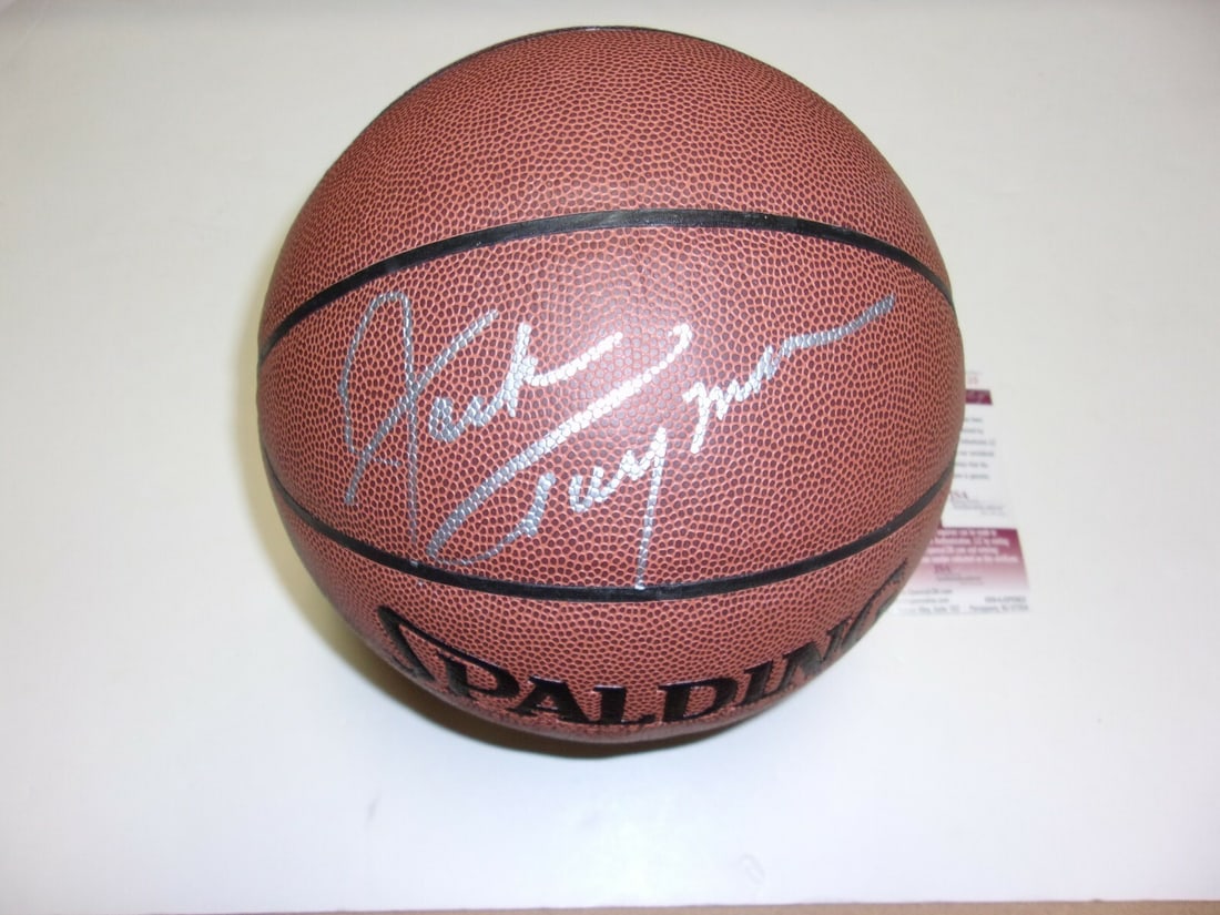 Jack Twyman Autographed NBA Basketball With JSA Authentication: Jack Twyman Autographed NBA Basketball With JSA Authentication This pre-owned basketball is signed by Jack Twyman of the Cincinnati Royals and includes a JSA/COA for authentication. It is an original