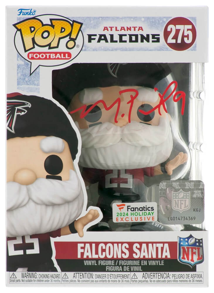 Michael Penix Jr. Signed Atlanta Falcons 2024 Santa Funko Pop #275 with COA: Michael Penix Jr. Signed Atlanta Falcons 2024 Santa Funko Pop #275 with COA Celebrate your fandom with this Michael Penix Jr. signed Atlanta Falcons 2024 Santa Funko Pop doll #275. A must-have collect