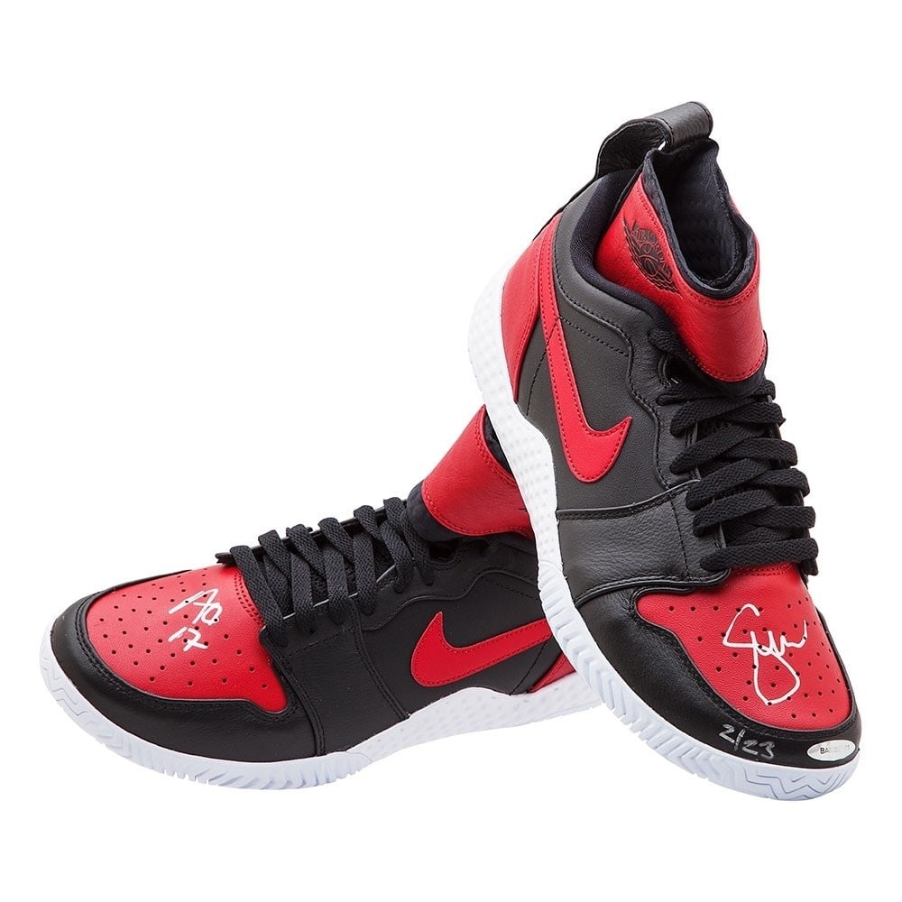 Nike Court Flare Shoes Signed by Serena Williams Limited Edition Out of 23: Nike Court Flare Shoes Signed by Serena Williams Limited Edition Out of 23 These Nike Court Flare shoes are autographed by tennis champion Serena Williams. This limited edition release is numbered to