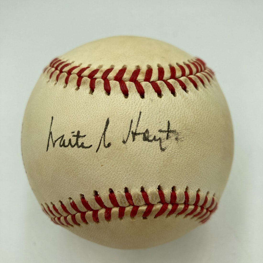 Waite Hoyt Single Signed Baseball JSA COA New York Yankees RARE: Waite Hoyt Single Signed Baseball JSA COA New York Yankees RARE This is a rare single signed official league baseball by Waite Hoyt, a notable player for the New York Yankees. The baseball comes with
