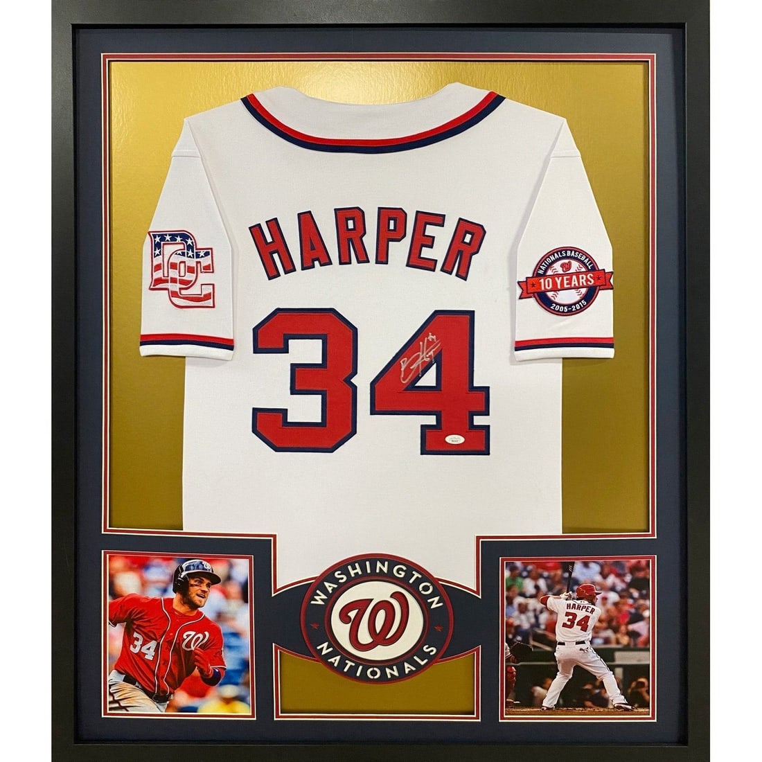Bryce Harper Autographed Jersey Framed JSA Certified Nationals (1 of 3)