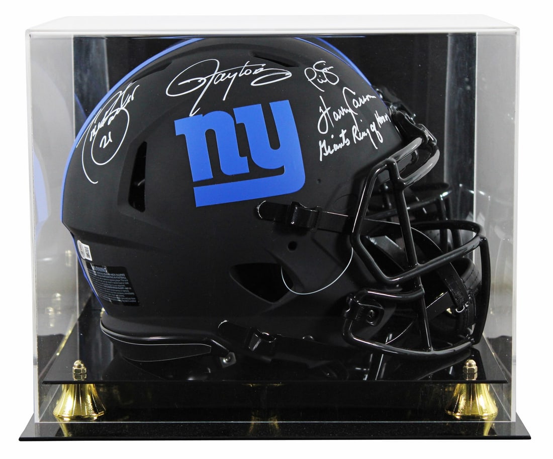 New York Giants Autographed Eclipse Helmet Tiki Barber Lawrence Taylor BAS (1 of 5)