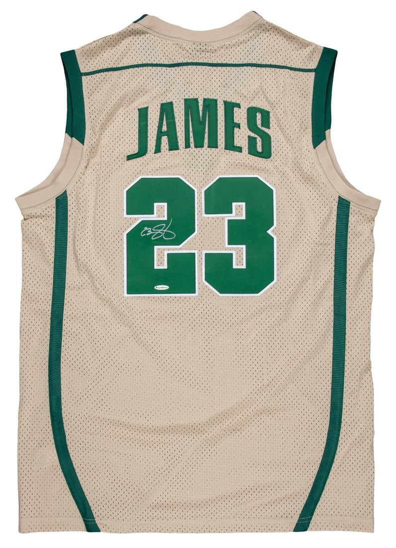 LeBron James Signed St. Vincent-St. Mary Jersey UDA COA #23 (1 of 6)