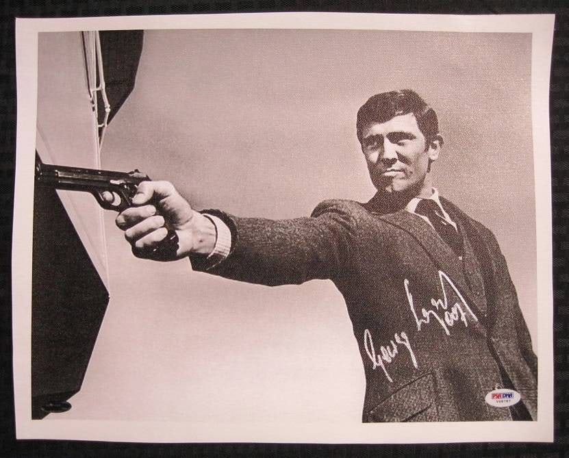 11x14 Canvas Poster Signed by George Lazenby with PSA/DNA and OC Hologram: 11x14 Canvas Poster Signed by George Lazenby with PSA/DNA and OC Hologram This original 11x14 canvas poster features the signature of George Lazenby from his role in James Bond. The autograph is authe
