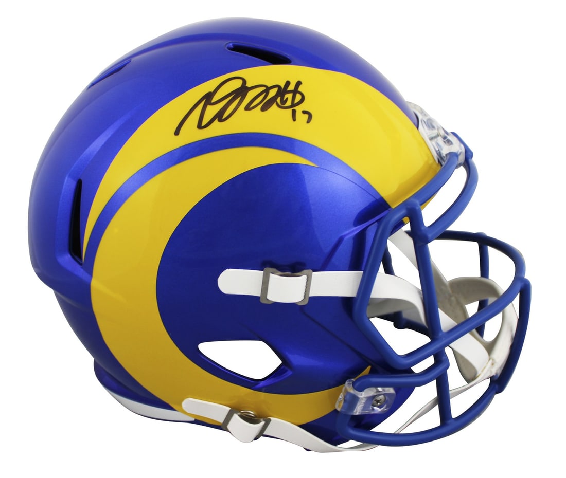 Davante Adams Signed Riddell Full Size Helmet BAS Witnessed Los Angeles Rams (1 of 3)