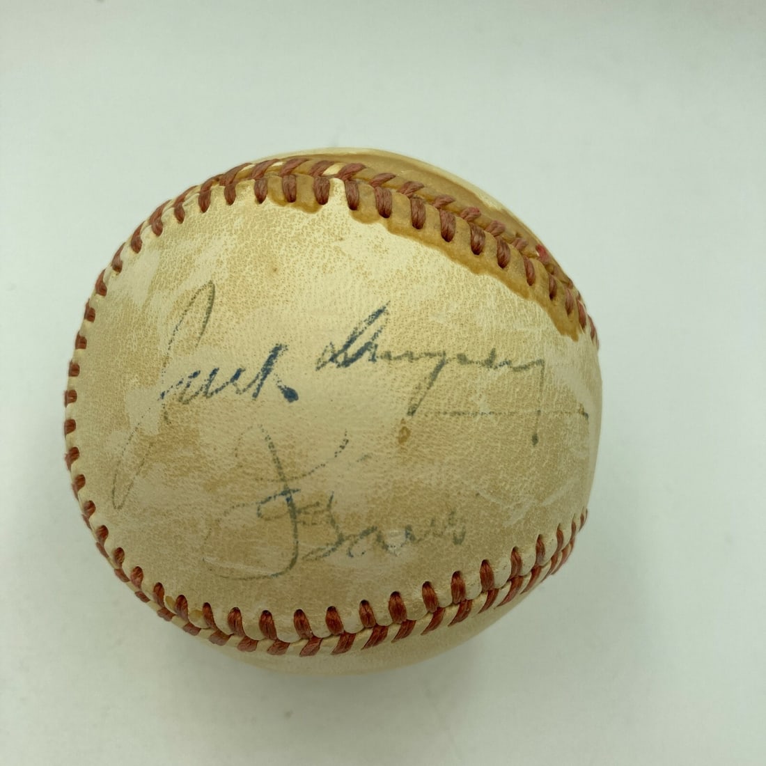 Joe Louis Jack Dempsey Signed Baseball with JSA COA: Joe Louis Jack Dempsey Signed Baseball with JSA COA This extraordinary baseball is a must-have for boxing enthusiasts and collectors alike. Authentically signed by two of the greatest heavyweight cham