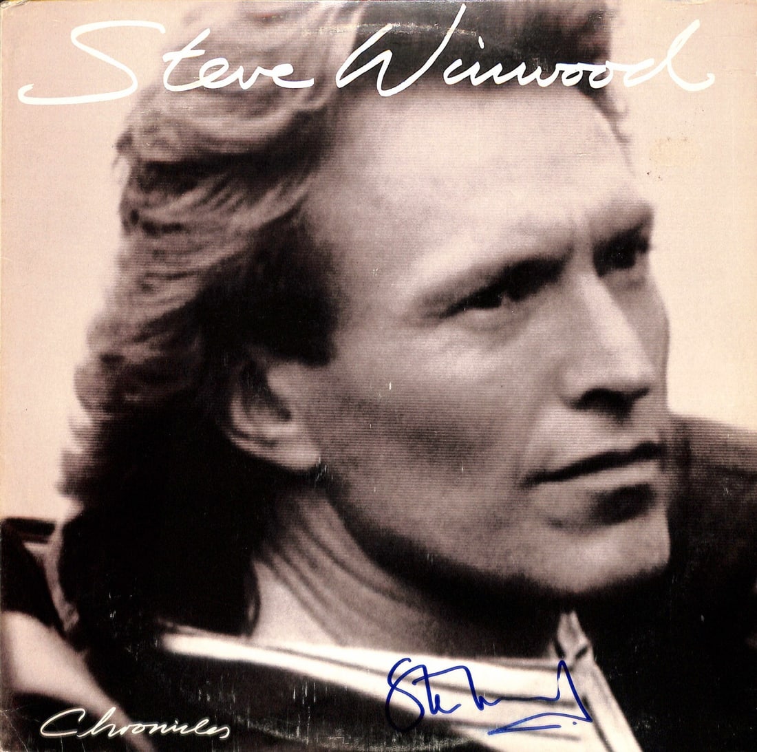 Steve Winwood Chronicles Signed Autographed Album Beckett Certified: Steve Winwood Chronicles Signed Autographed Album Beckett Certified This is a rare autographed album of "Chronicles" Winwood, featuring a neat signature in blue permanent marker. The album cover has b