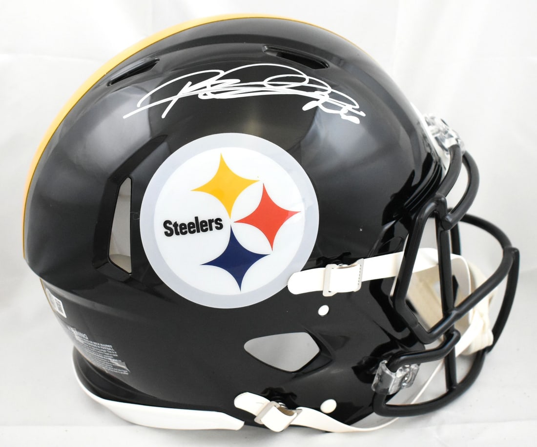 Pittsburgh Steelers Full Size Speed Helmet Signed by Rod Woodson Beckett Authenticated: Pittsburgh Steelers Full Size Speed Helmet Signed by Rod Woodson Beckett Authenticated This pre-owned Pittsburgh Steelers full-size Speed Authentic helmet is autographed by Rod Woodson. It features a