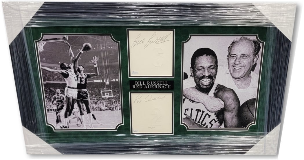 Bill Russell Red Auerbach Signed Autographed Custom Framed Photo JSA Certified (1 of 5)