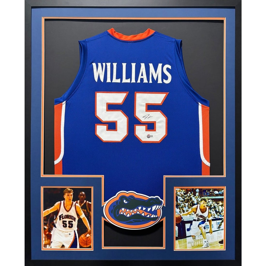 Jason Williams Autographed Framed Jersey Florida Gators Beckett Certified: Jason Williams Autographed Framed Jersey Florida Gators Beckett Certified Celebrate your love for Florida Gators with this autographed Jason Williams framed jersey. Authenticated by Beckett, a leader
