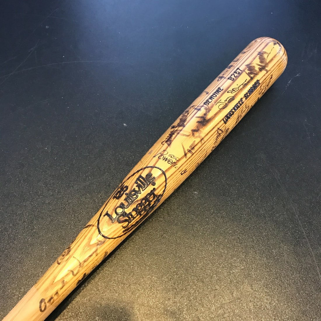 1985 San Diego Padres Autographed Tony Gwynn Game Issued Bat: 1985 San Diego Padres Autographed Tony Gwynn Game Issued Bat This is a rare 1985 San Diego Padres team-signed autographed bat issued to baseball legend Tony Gwynn. The bat is an original piece, featur