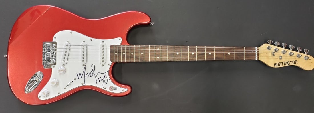 Mod Sun Autographed Electric Guitar Beckett Certified Authentic: Mod Sun Autographed Electric Guitar Beckett Certified Authentic This is an authentic electric guitar autographed by singer-songwriter Mod Sun. The guitar includes certification from Beckett Autograph