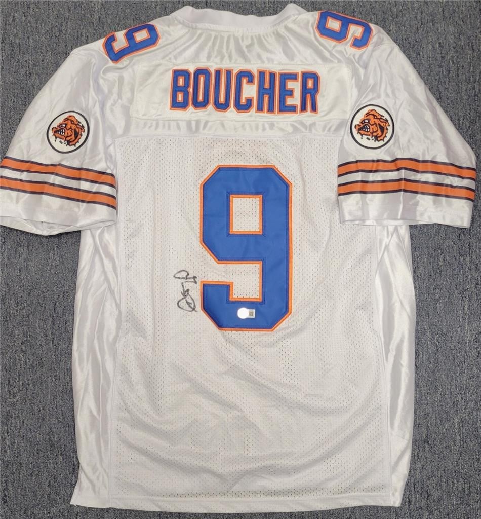 Waterboy Bobby Boucher Jersey Hand Signed by Adam Sandler Beckett Authenticated: Waterboy Bobby Boucher Jersey Hand Signed by Adam Sandler Beckett Authenticated This Waterboy jersey is signed by Adam Sandler, who played Bobby Boucher in the movie. The autograph is authenticated by