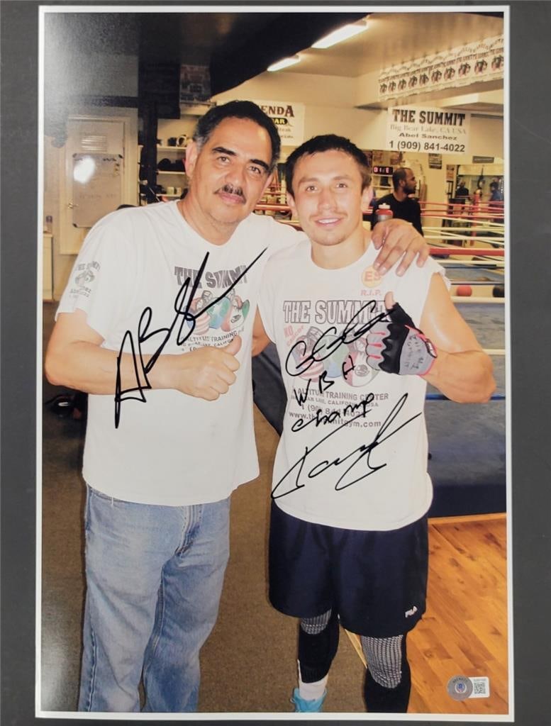 Gennady Golovkin Abner Mares Signed Boxing Photo 12x18 Beckett Authenticated: Gennady Golovkin Abner Mares Signed Boxing Photo 12x18 Beckett Authenticated This is an original 12x18 photo featuring Gennady Golovkin and Abner Mares, both recognized champions in the sport of boxin