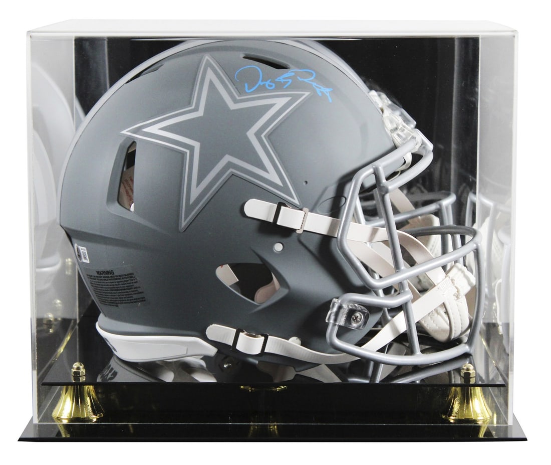 Dez Bryant Autographed Dallas Cowboys Slate Speed Proline Helmet With BAS Witness Case: Dez Bryant Autographed Dallas Cowboys Slate Speed Proline Helmet With BAS Witness Case This is an original Dallas Cowboys full size Riddell Speed Proline helmet in the alternate slate finish, personal