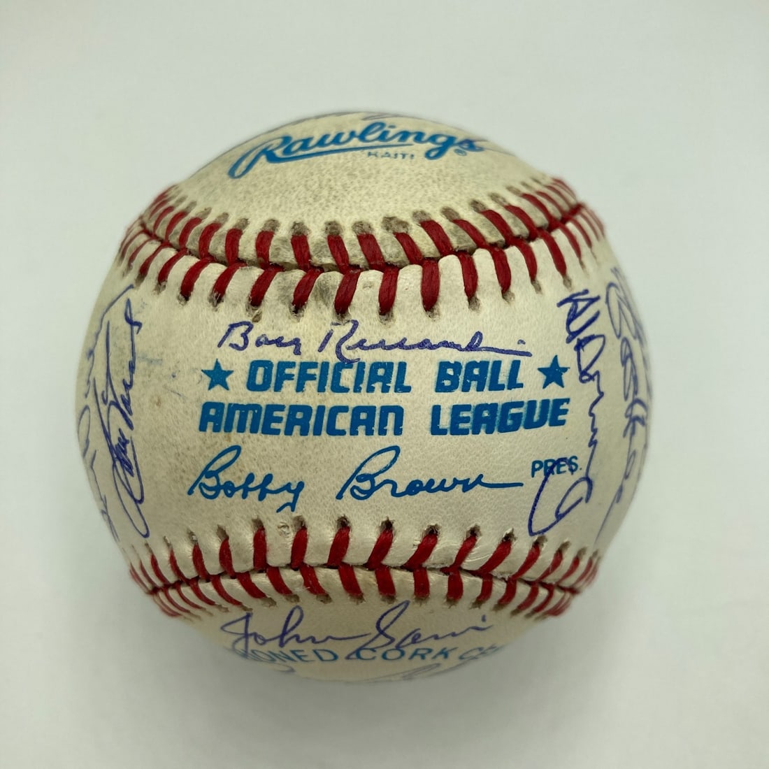 1961 Yankees Team Signed Baseball with Mickey Mantle JSA Authenticated - 7