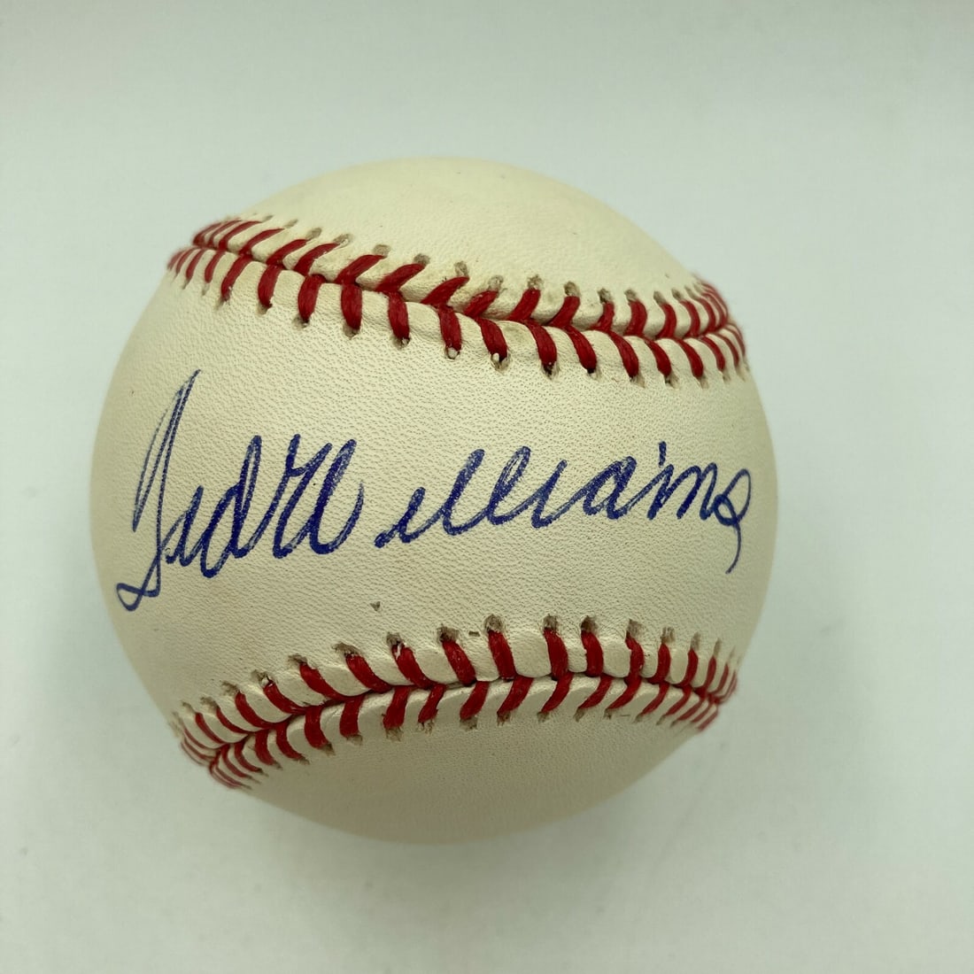 Ted Williams Signed MLB Baseball JSA Authenticated MINT 9: Ted Williams Signed MLB Baseball JSA Authenticated MINT 9 This is a stunning single signed American League baseball by the legendary Ted Williams, authenticated by James Spence Authentication (JSA). T