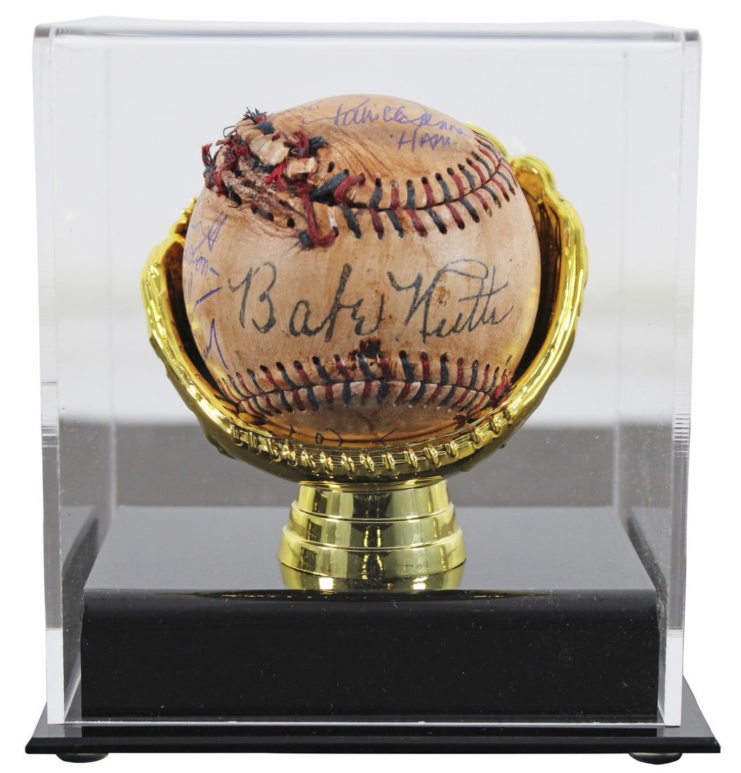 The Sandlot Signed Chewed Baseball with Display Case BAS Authenticated: The Sandlot Signed Chewed Baseball with Display Case BAS Authenticated This unique collectible features a chewed baseball personally signed by eight notable cast members from the iconic film "The Sand