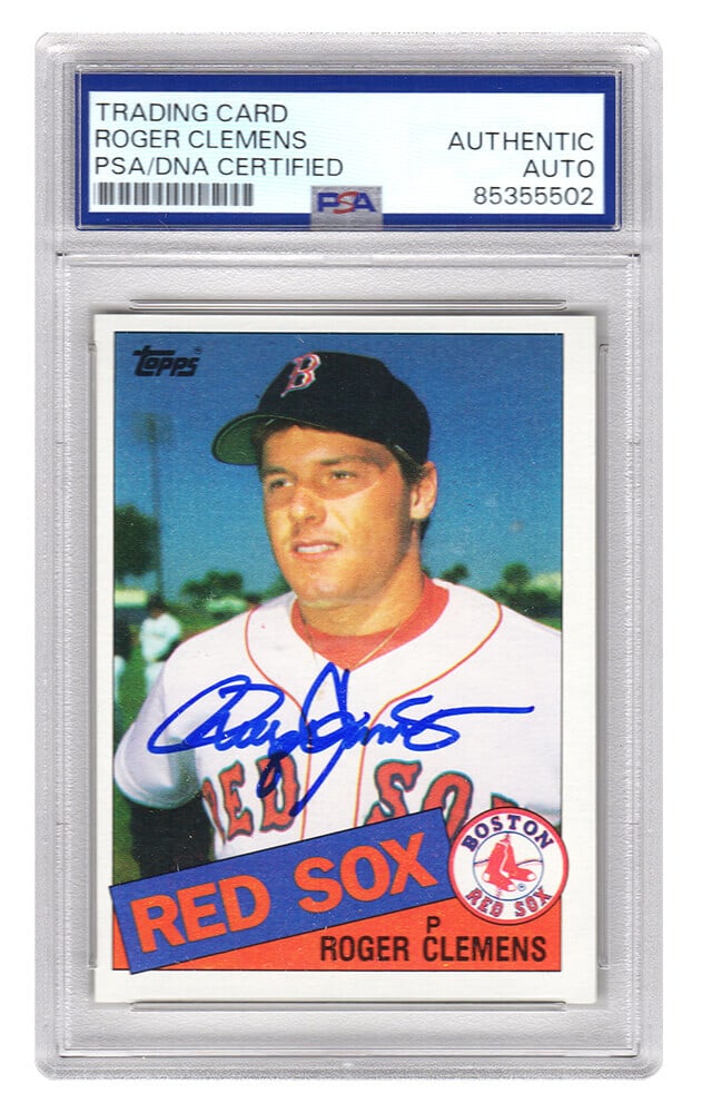 Roger Clemens Signed 1985 Topps Rookie Card #181 PSA Authentic (1 of 2)