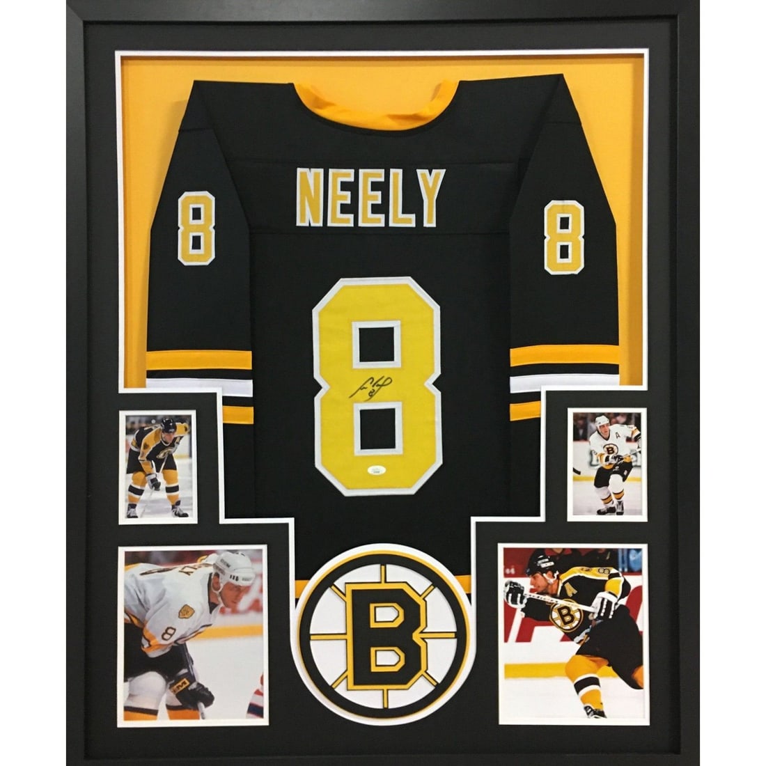 Cam Neely Boston Bruins Framed Autographed Jersey JSA Certified: Cam Neely Boston Bruins Framed Autographed Jersey JSA Certified This framed jersey features the autograph of Cam Neely, a prominent player for the Boston Bruins. Authenticated by JSA, a trusted leader