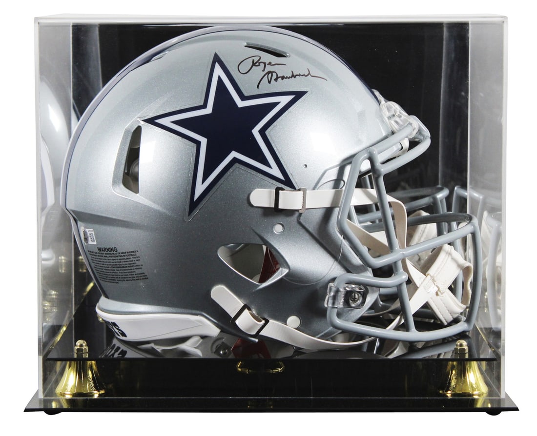 Roger Staubach Signed Full Size Dallas Cowboys Helmet with BAS Authentication: Roger Staubach Signed Full Size Dallas Cowboys Helmet with BAS Authentication This authentic autographed full-size Riddell Speed Proline helmet is signed by NFL legend Roger Staubach of the Dallas Cow