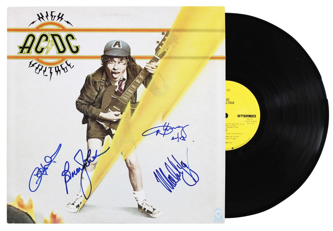 High Voltage Album Signed by Johnson Young Williams With Vinyl Beckett Authenticated (1 of 7)