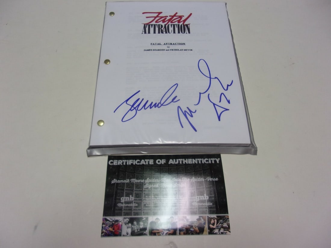 Signed Fatal Attraction Script by Glenn Close and Michael Douglas with COA (1 of 1)