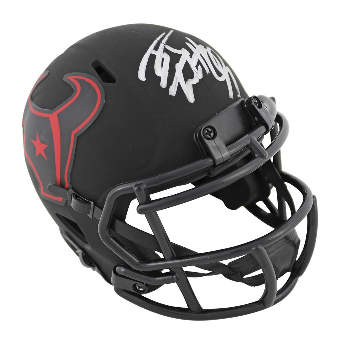 J.J. Watt Signed Houston Texans Eclipse Speed Mini Helmet BAS Authenticated: J.J. Watt Signed Houston Texans Eclipse Speed Mini Helmet BAS Authenticated This authentic signed Eclipse Speed Mini Helmet features the signature of J.J. Watt, the celebrated player of the Houston Te